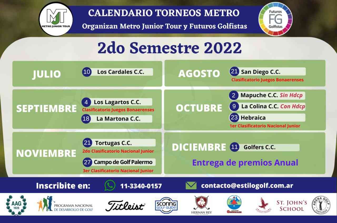 CALENDARIO 2022 (2º semestre)